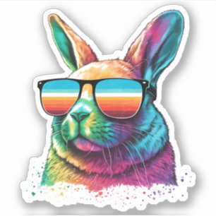 Sunny Bunny Rabbit in Sunglasses Sticker