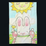 Sunny Bunny Tea Towel<br><div class="desc">More bunnies in the kitchen :)</div>