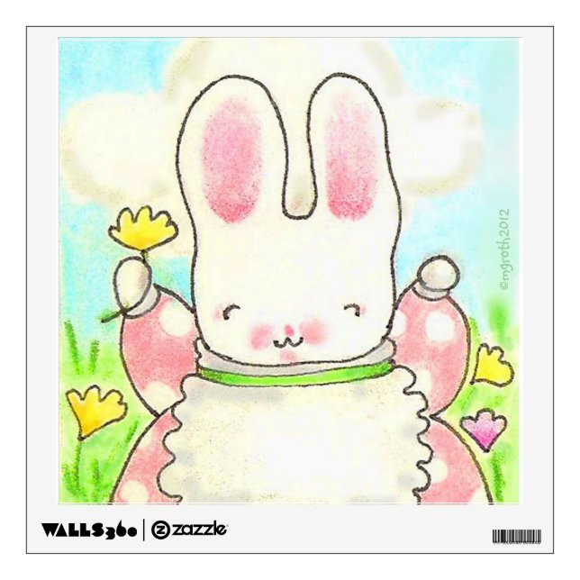 Sunny bunny wall decal (Front)