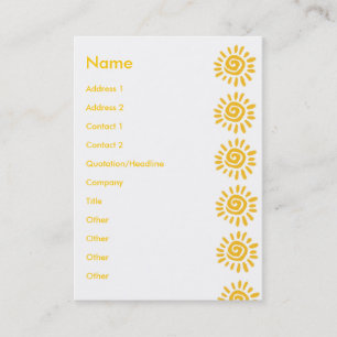 Sunny   business card