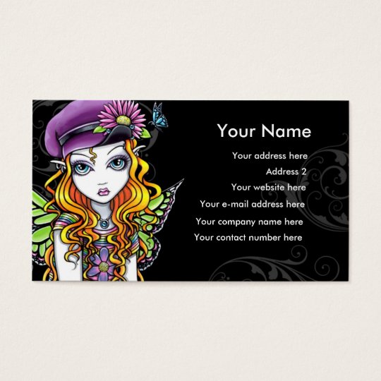"Sunny" Butterfly Rainbow Fairy Business Card