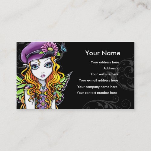 "Sunny" Butterfly Rainbow Fairy Business Card