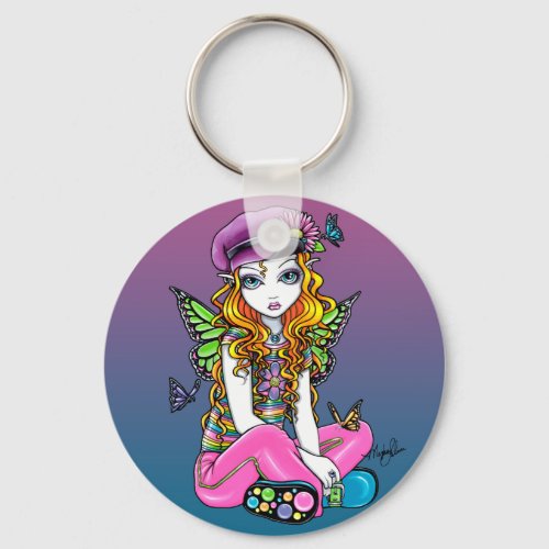 "Sunny" Butterfly Rainbow Fairy Keychain