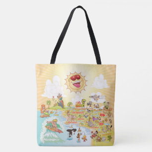 Sunny California Beach Paradise Tote Bag