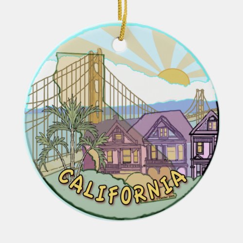 Sunny California custom name Ornament 