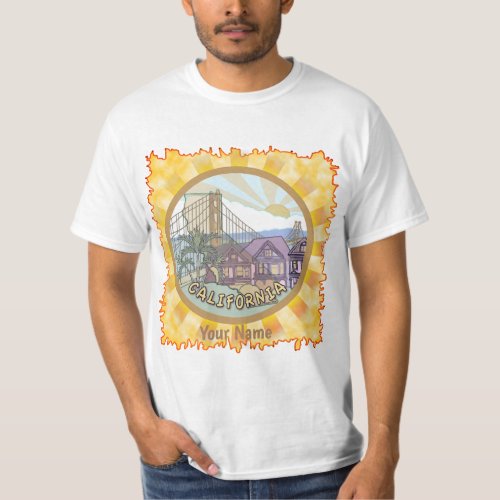 Sunny California custom name t_shirt