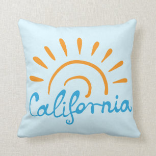 Sunny California Logo Throw Pillow