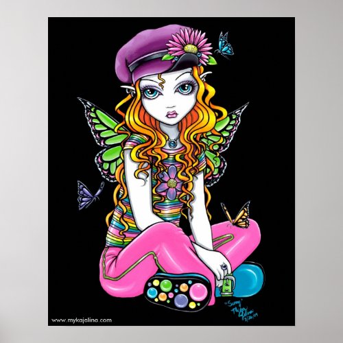 Sunny Candied Butterfly Rainbow Fairy Posters