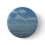 Sunny Caribbean Sea Blue Ocean Button