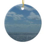 Sunny Caribbean Sea Blue Ocean Ceramic Ornament