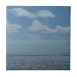 Sunny Caribbean Sea Blue Ocean Ceramic Tile