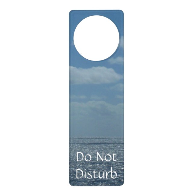 Sunny Caribbean Sea Blue Ocean Door Hanger (Front)