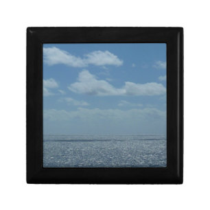 Sunny Caribbean Sea Blue Ocean Jewelry Box