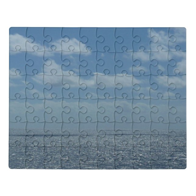 Sunny Caribbean Sea Blue Ocean Jigsaw Puzzle (Puzzle Horizontal)