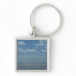 Sunny Caribbean Sea Blue Ocean Keychain