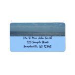 Sunny Caribbean Sea Blue Ocean Label