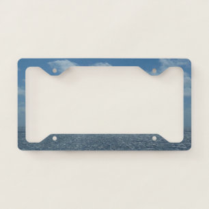 Sunny Caribbean Sea Blue Ocean License Plate Frame