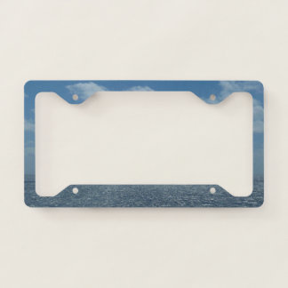 Sunny Caribbean Sea Blue Ocean License Plate Frame