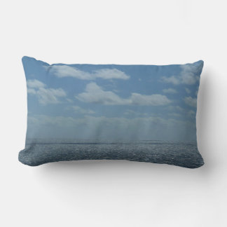 Sunny Caribbean Sea Blue Ocean Lumbar Pillow