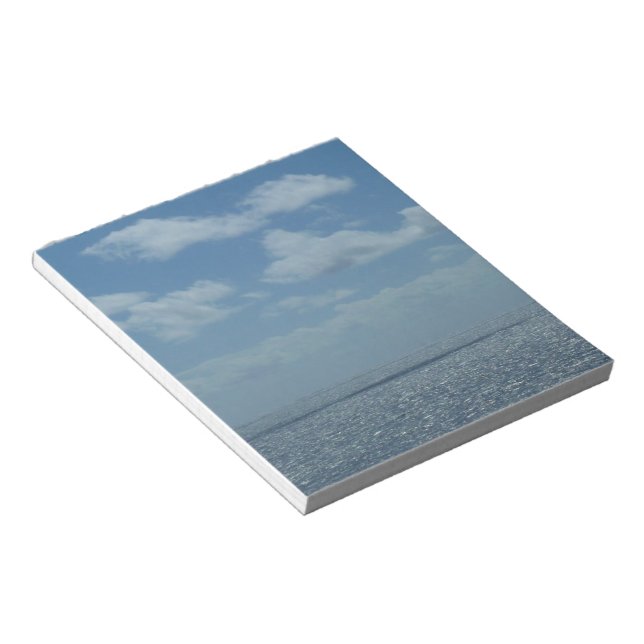 Sunny Caribbean Sea Blue Ocean Notepad (Angled)