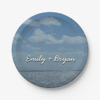 Sunny Caribbean Sea Blue Ocean Paper Plates
