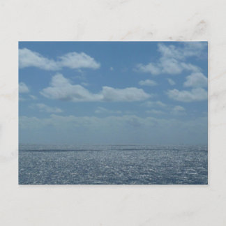 Sunny Caribbean Sea Blue Ocean Postcard