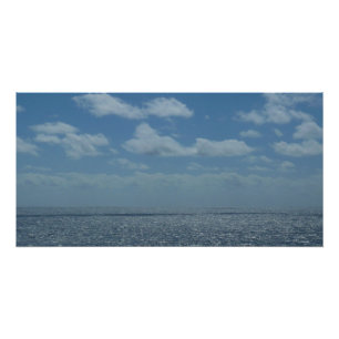 Sunny Caribbean Sea Blue Ocean Poster