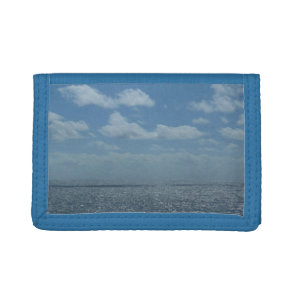 Sunny Caribbean Sea Blue Ocean Tri-fold Wallet