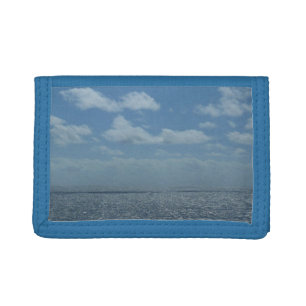 Sunny Caribbean Sea Blue Ocean Trifold Wallet