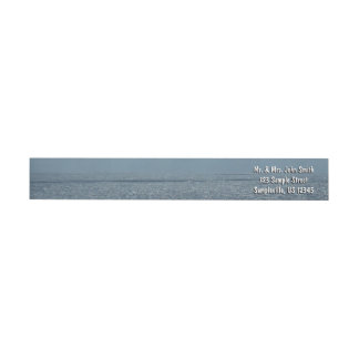 Sunny Caribbean Sea Blue Ocean Wrap Around Label