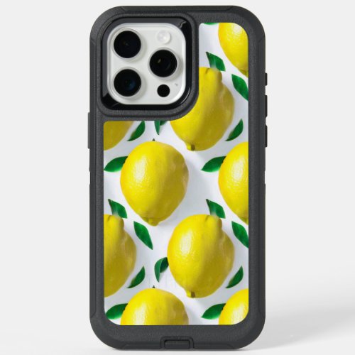 Sunny Citrus Bliss Lemon Pattern Otterbox Case