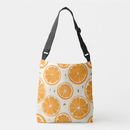 Sunny Citrus Orange Slice Crossbody Bag