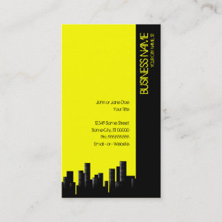 sunny cityscape business card