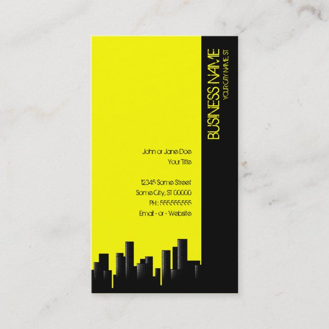 sunny cityscape business card (Front)