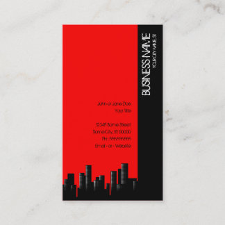 sunny cityscape business card