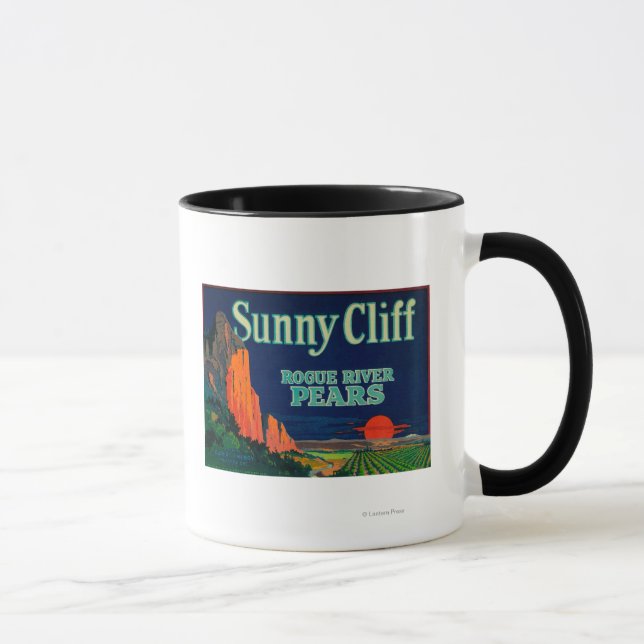 Sunny Cliff Pear Crate LabelMedford, OR Mug (Right)
