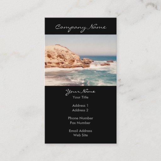 Customizable Sunny Cliff Photo Business Cards