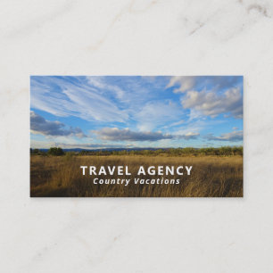 Sunny Country Scene, Travel Agent Business Card