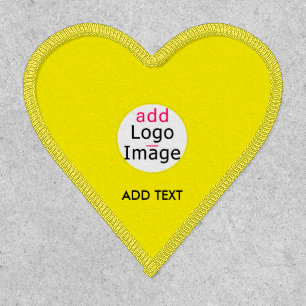 Sunny Custom Business Brand Big Yellow Heart Patch