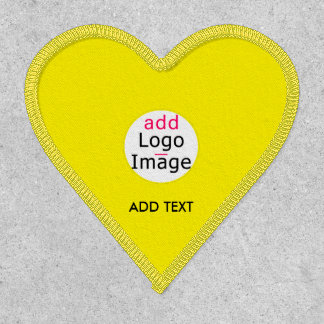 Sunny Custom Business Brand Big Yellow Heart Patch