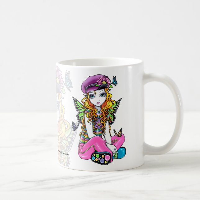 "Sunny" Cute Rainbow Butterfly Fairy Mug (Right)