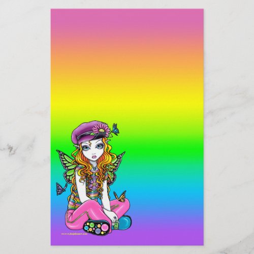 Sunny Cute Rainbow Butterfly Fairy Stationery