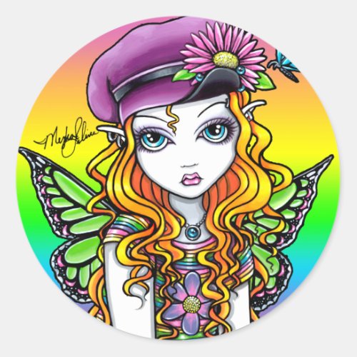 Sunny Cute Rainbow Butterfly Fairy Stickers