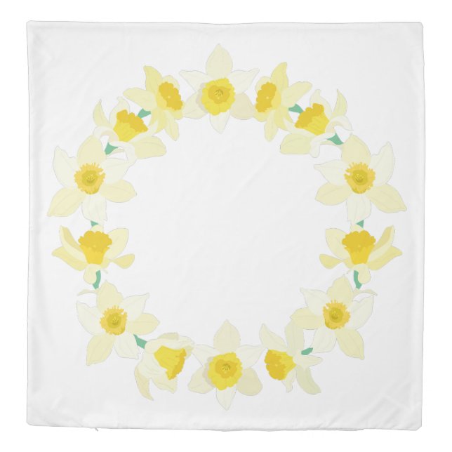 Sunny Daffodils.  Duvet Cover (Back)