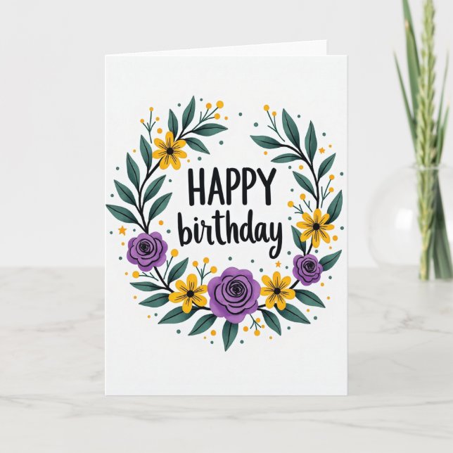 Sunny Daisy Birthday Card (Front)