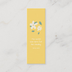 Sunny Daisy Customizable Mini Bookmark Calling Card