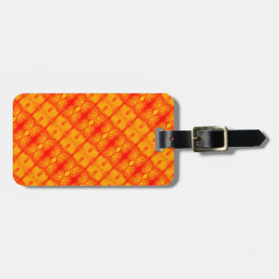 Sunny Daisy Ikat 5 Sangria Luggage Tag