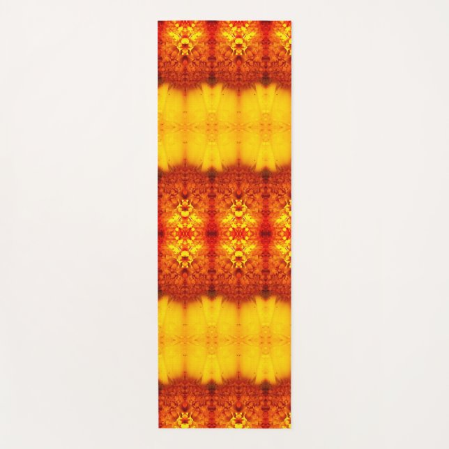 Sunny Daisy Ikat Too 3 Recoleta Yoga Mat (Front)