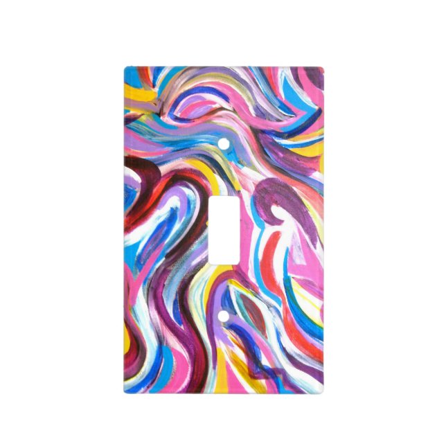 Sunny Day - Abstract Art Hand Painted Light Switch Cover (Front)
