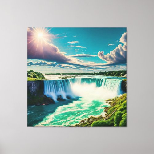 Sunny Day at Niagara Falls Canvas Print